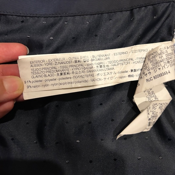 Navy Blue Zara Woman Quilted Puffer Jacket - Picture 4 of 8